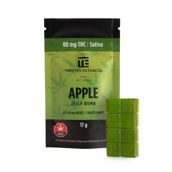 Twisted-Extracts-Apple-THC-Jelly-Bomb{80MG THC SATIVA}